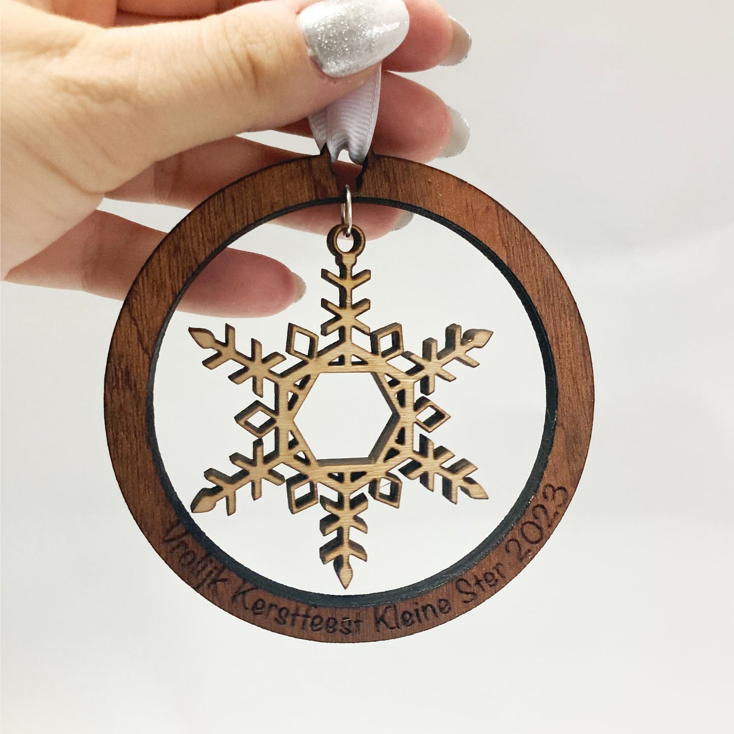 Gepersonaliseerde Kerstbal met Sneeuwster