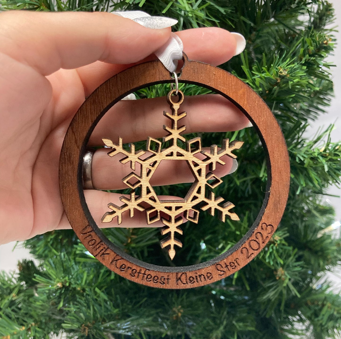 Gepersonaliseerde Kerstbal met Sneeuwster